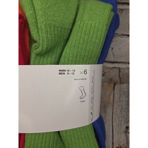 Nike Everyday Plus Cushion Crew Socks for Men, Black - 6 Pack - Picture 2 of 3